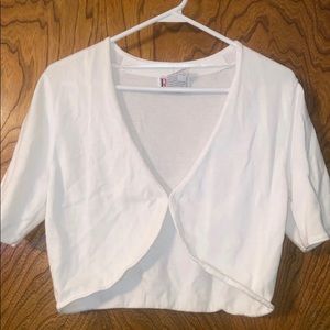 White Bolero or Cropped Cardigan